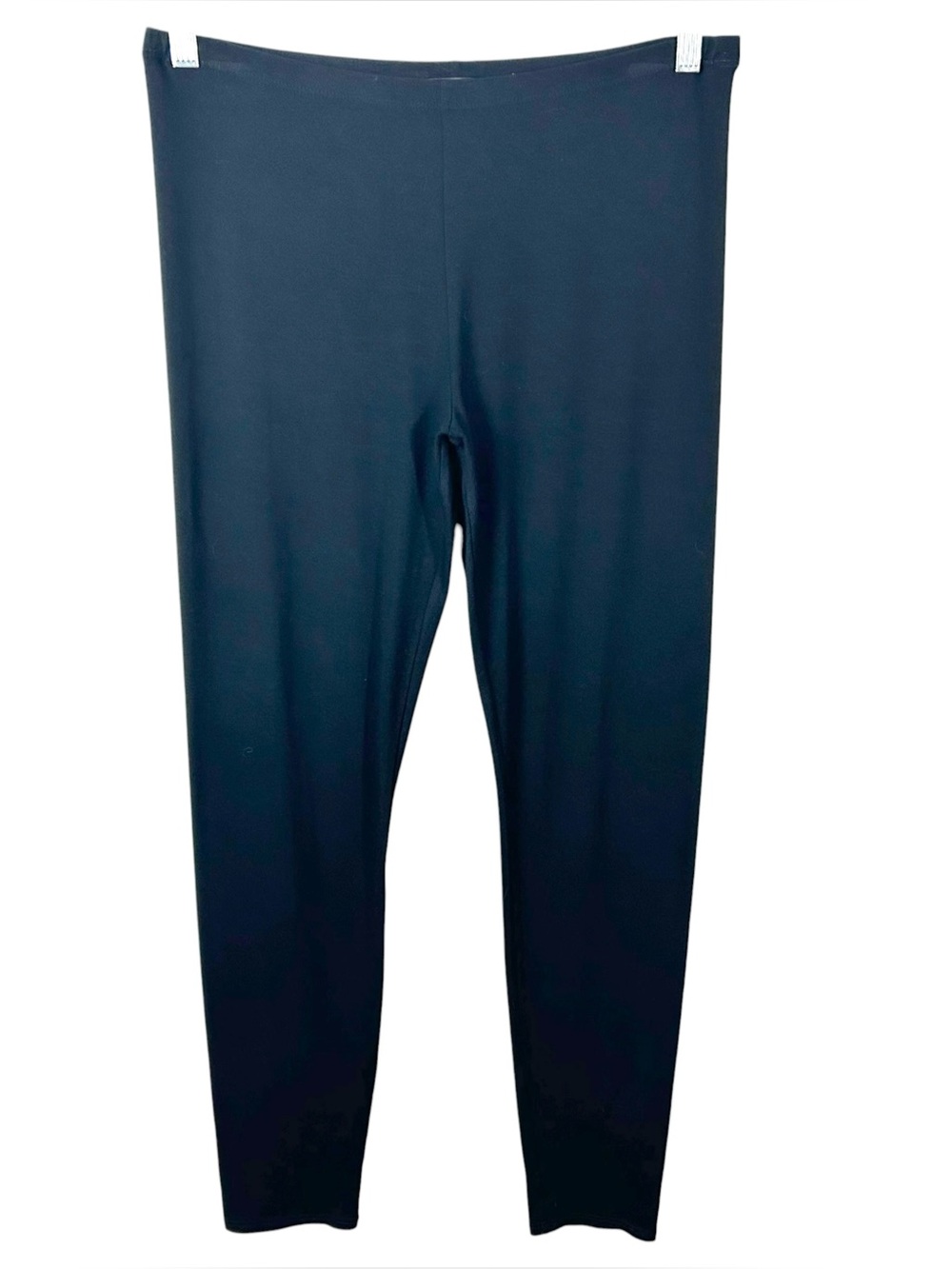 Eileen Fisher Women's Medium Pull-On Pants Black Elastic Waistband